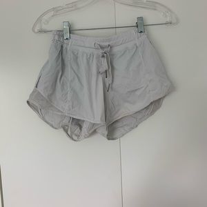 Lululemon white running shorts
